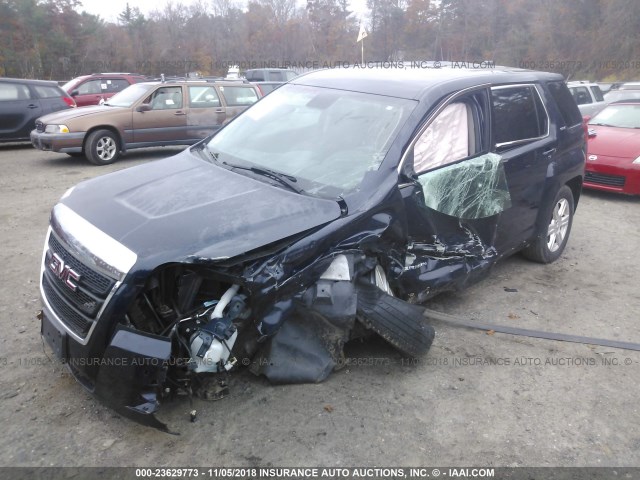 2GKALMEK7F6323172 - 2015 GMC TERRAIN SLE BLUE photo 2