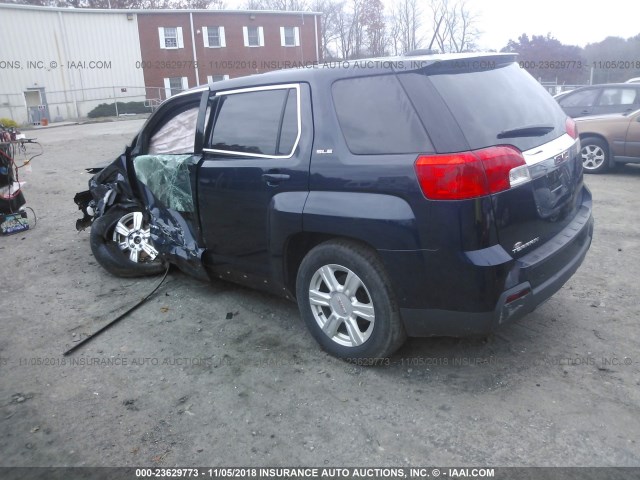 2GKALMEK7F6323172 - 2015 GMC TERRAIN SLE BLUE photo 3