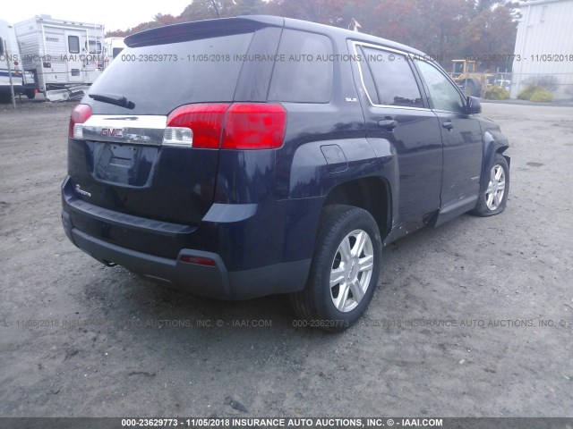 2GKALMEK7F6323172 - 2015 GMC TERRAIN SLE BLUE photo 4