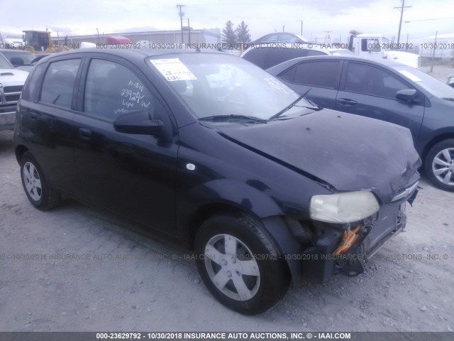 KL1TD66656B659423 - 2006 CHEVROLET AVEO LS BLACK photo 1