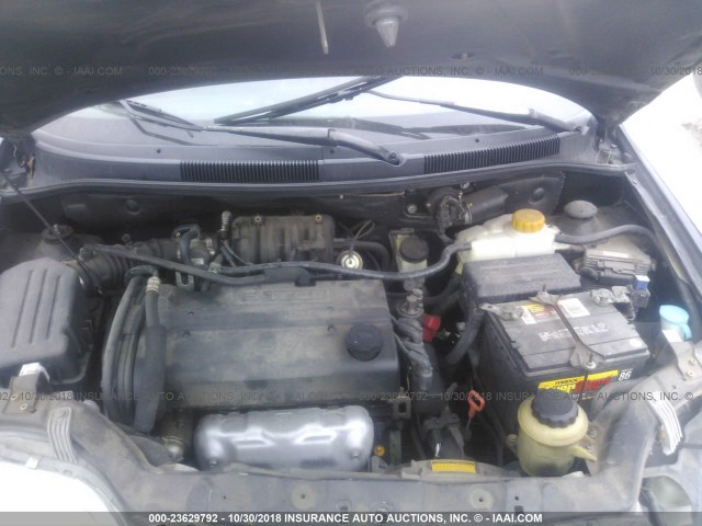 KL1TD66656B659423 - 2006 CHEVROLET AVEO LS BLACK photo 10