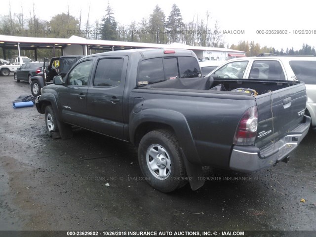 3TMJU4GNXAM107203 - 2010 TOYOTA TACOMA DOUBLE CAB PRERUNNER GRAY photo 3