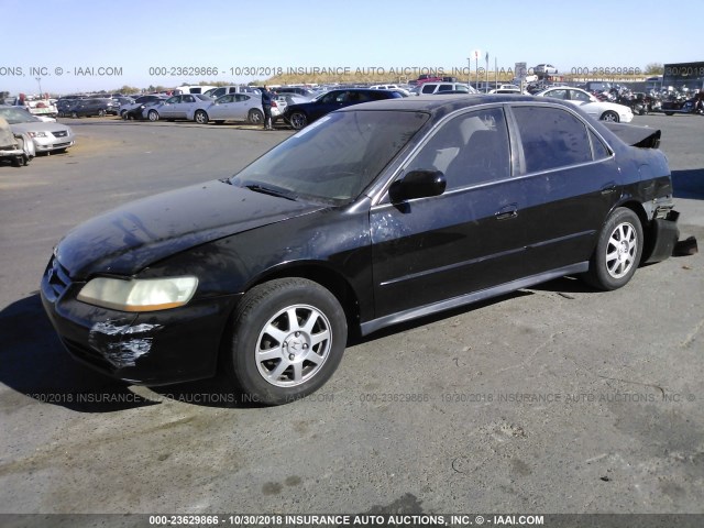 JHMCG66822C004317 - 2002 HONDA ACCORD EX/SE BLACK photo 2