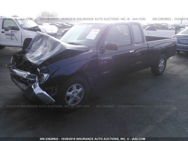 4TAUN53B0SZ064174 - 1995 TOYOTA TACOMA XTRACAB BLUE photo 2