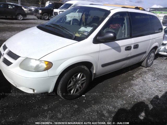 1D4GP24R45B224370 - 2005 DODGE GRAND CARAVAN SE WHITE photo 2