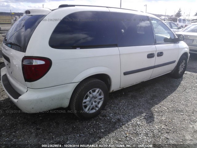 1D4GP24R45B224370 - 2005 DODGE GRAND CARAVAN SE WHITE photo 4