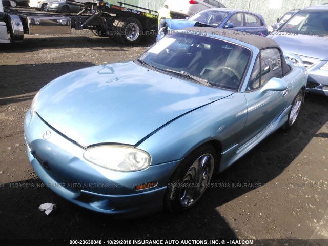 JM1NB353X10218839 - 2001 MAZDA MX-5 MIATA LS BLUE photo 2