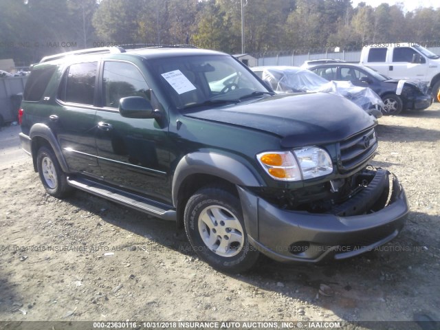 5TDZT34A03S176325 - 2003 TOYOTA SEQUOIA SR5 GREEN photo 1