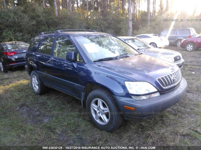 JTJGF10U220122851 - 2002 LEXUS RX 300 BLUE photo 1