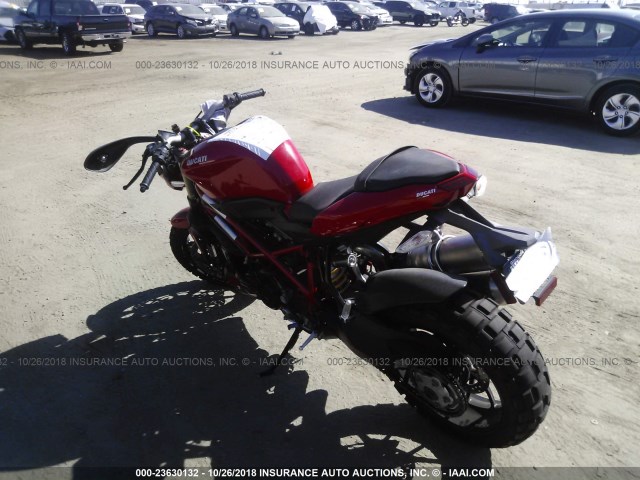 ZDM11BMV9FB018436 - 2015 DUCATI STREETFIGHTER 848 RED photo 3