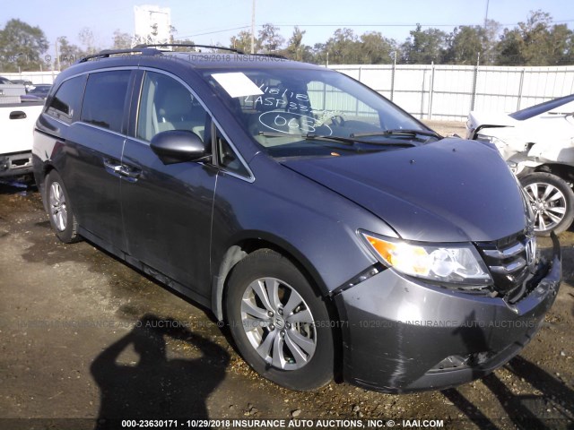 5FNRL5H69EB057763 - 2014 HONDA ODYSSEY EXL GRAY photo 1