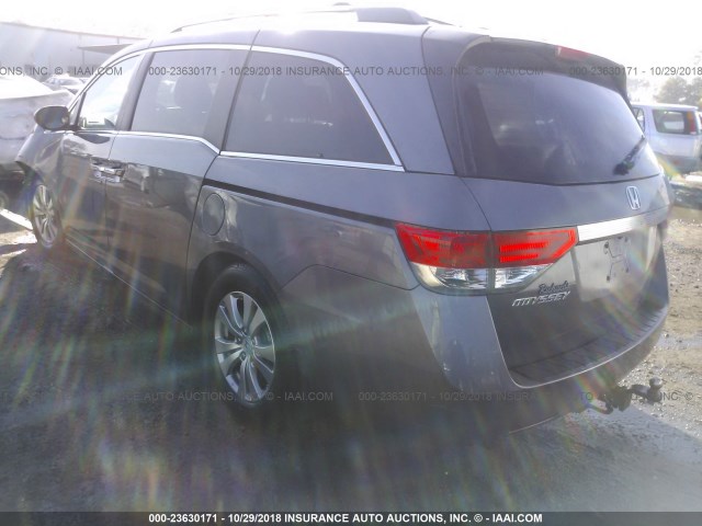 5FNRL5H69EB057763 - 2014 HONDA ODYSSEY EXL GRAY photo 3