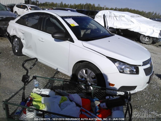 1G1PB5SH5D7127079 - 2013 CHEVROLET CRUZE WHITE photo 1