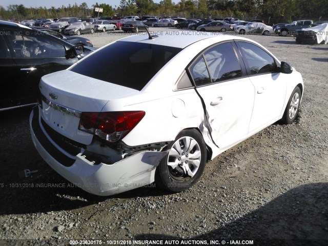 1G1PB5SH5D7127079 - 2013 CHEVROLET CRUZE WHITE photo 4