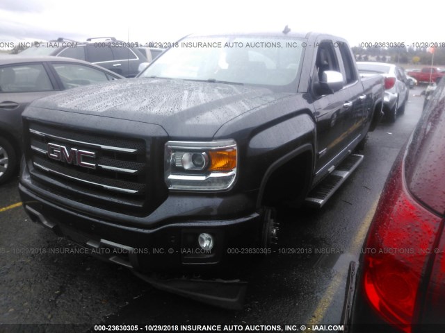 1GTV2VEC2EZ167639 - 2014 GMC SIERRA K1500 SLT GRAY photo 2