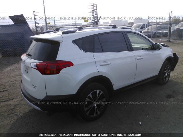 JTMDFREVXFJ043112 - 2015 TOYOTA RAV4 LIMITED WHITE photo 4