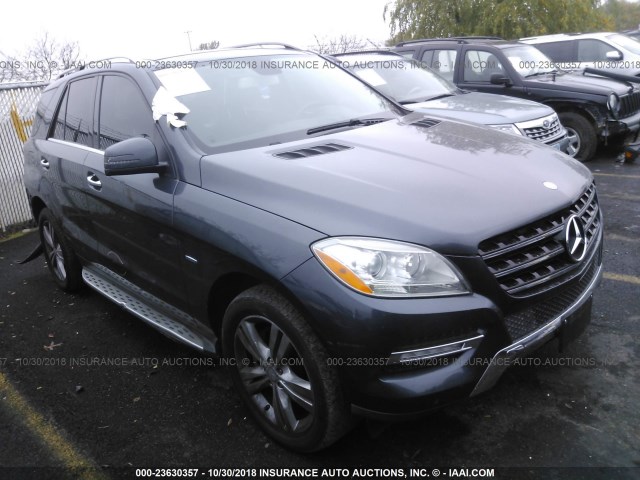 4JGDA5HB6CA022340 - 2012 MERCEDES-BENZ ML 350 4MATIC GRAY photo 1