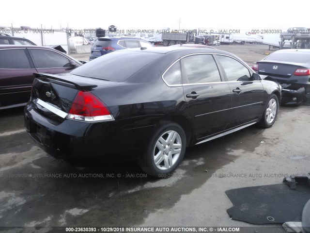 2G1WC57M891125412 - 2009 CHEVROLET IMPALA 2LT BLACK photo 4