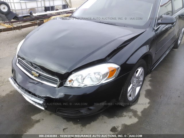 2G1WC57M891125412 - 2009 CHEVROLET IMPALA 2LT BLACK photo 6