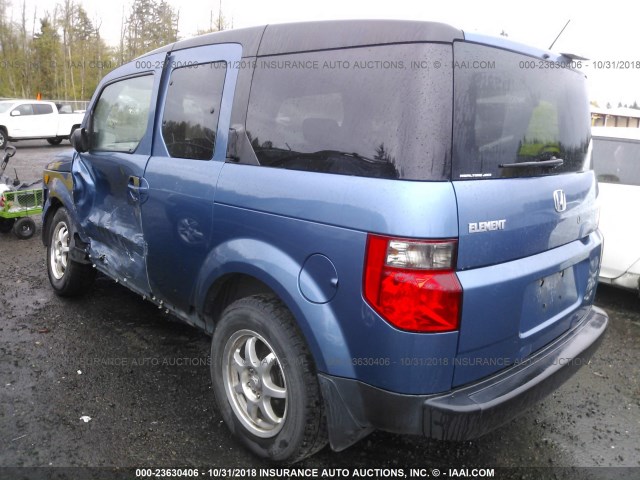 5J6YH27726L015109 - 2006 HONDA ELEMENT EX BLUE photo 3