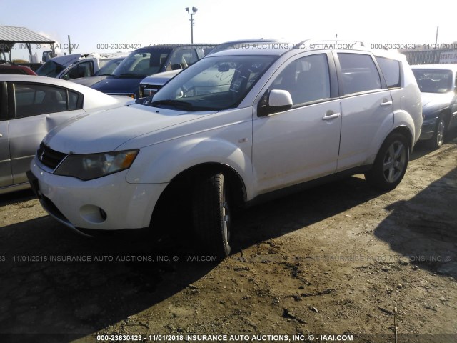 JA4MT41X27U014684 - 2007 MITSUBISHI OUTLANDER XLS WHITE photo 2