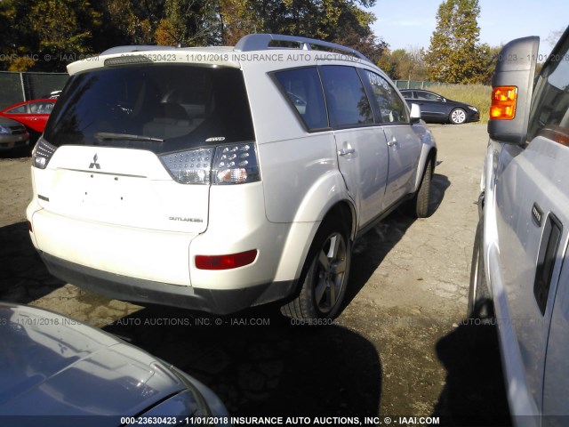 JA4MT41X27U014684 - 2007 MITSUBISHI OUTLANDER XLS WHITE photo 4