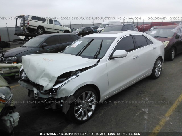 1G6AL5S37F0116646 - 2015 CADILLAC ATS PREMIUM WHITE photo 2