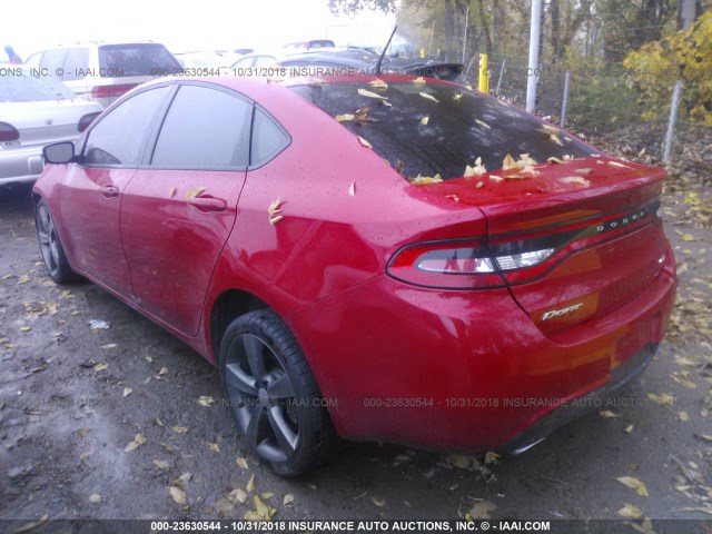 1C3CDFEB6FD117084 - 2015 DODGE DART GT RED photo 3