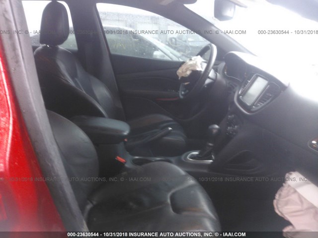 1C3CDFEB6FD117084 - 2015 DODGE DART GT RED photo 5