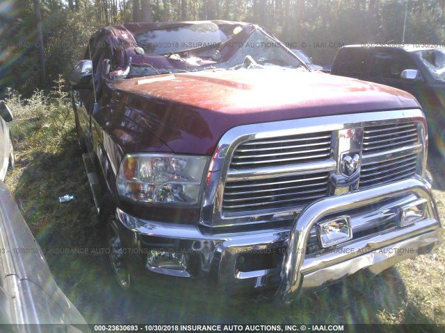 3C6UD5FL9CG155951 - 2012 DODGE RAM 2500 LARAMIE BURGUNDY photo 1