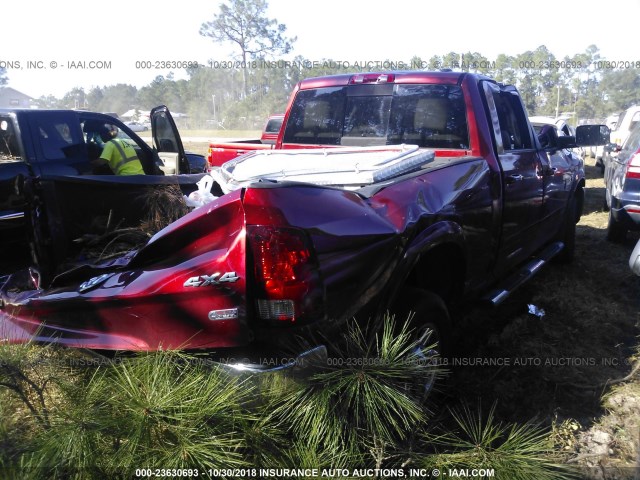 3C6UD5FL9CG155951 - 2012 DODGE RAM 2500 LARAMIE BURGUNDY photo 4