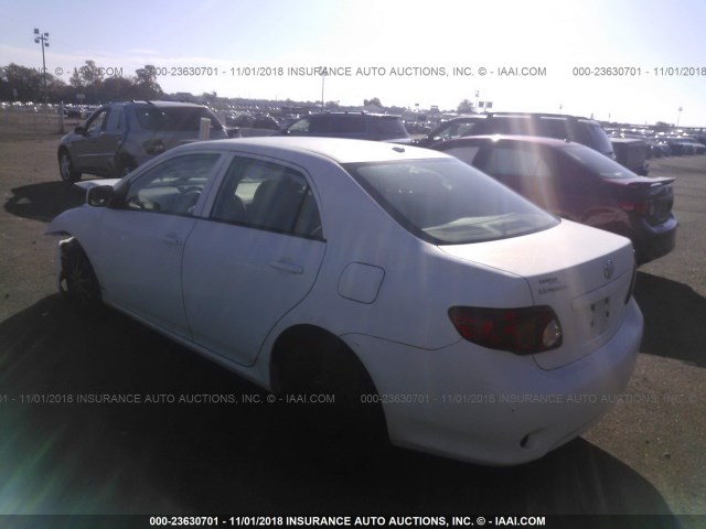 1NXBU4EE9AZ362634 - 2010 TOYOTA COROLLA S/LE/XLE WHITE photo 3