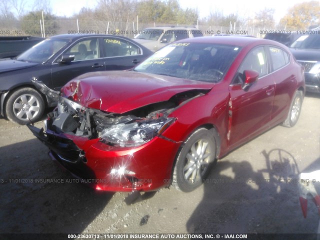 JM1BM1L72E1173970 - 2014 MAZDA 3 TOURING RED photo 2