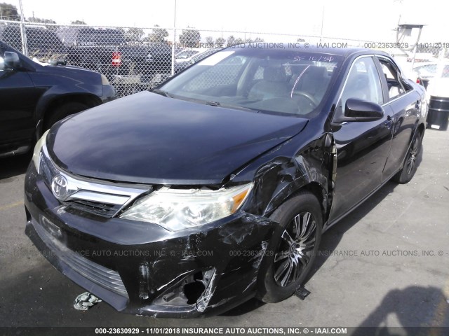 4T4BF1FK1CR174826 - 2012 TOYOTA CAMRY SE/LE/XLE BLACK photo 2