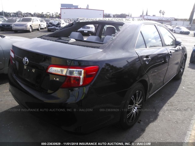 4T4BF1FK1CR174826 - 2012 TOYOTA CAMRY SE/LE/XLE BLACK photo 4