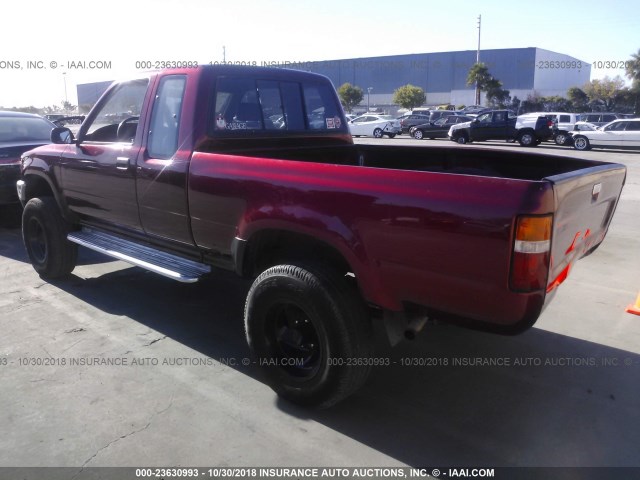 JT4RN13P8L6017492 - 1990 TOYOTA PICKUP 1/2 TON EXTRA LONG WHEELBASE DLX MAROON photo 3