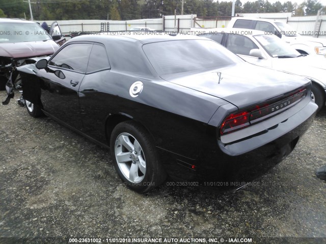 2C3CDYAG5CH174064 - 2012 DODGE CHALLENGER SXT BLACK photo 3