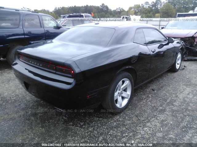 2C3CDYAG5CH174064 - 2012 DODGE CHALLENGER SXT BLACK photo 4