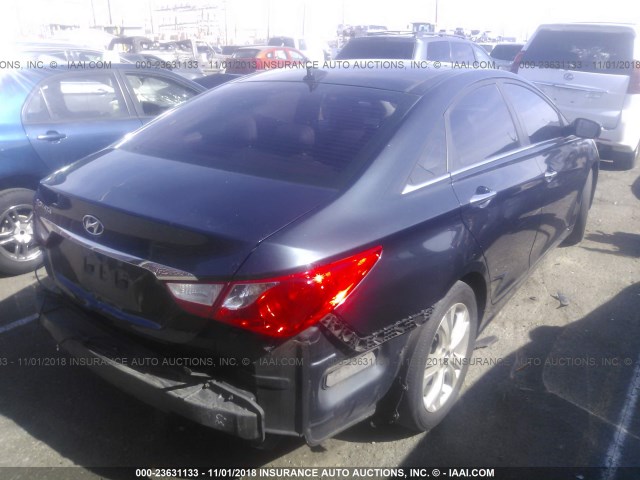 5NPEC4AC2CH311000 - 2012 HYUNDAI SONATA SE/LIMITED BLUE photo 4