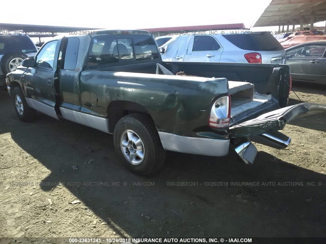 1B7GL23X7VS245870 - 1997 DODGE DAKOTA GREEN photo 3