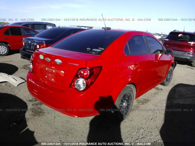 1G1JA5SH0G4119390 - 2016 CHEVROLET SONIC LS 红色 照片 4