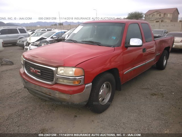 1GTEC19TX2E100208 - 2002 GMC NEW SIERRA C1500 RED photo 2