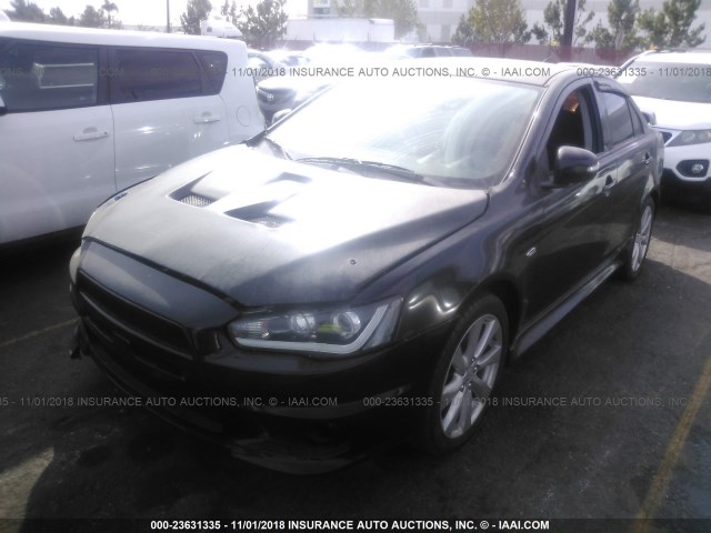 JA32U8FW8FU019905 - 2015 MITSUBISHI LANCER GT BLACK photo 2