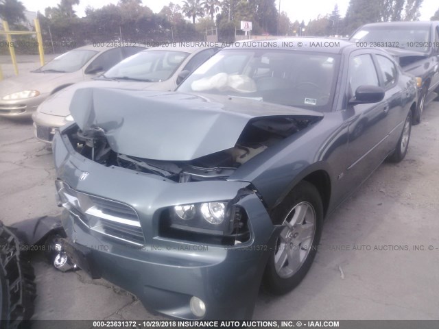 2B3KA43G86H136971 - 2006 DODGE CHARGER SE/SXT TEAL photo 2