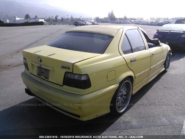 WBSCD0326VEE11441 - 1997 BMW M3 AUTOMATIC YELLOW photo 4