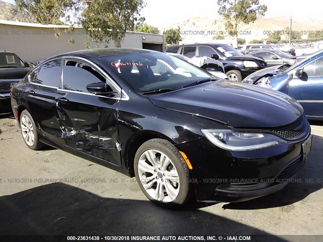 1C3CCCAB6FN563995 - 2015 CHRYSLER 200 LIMITED BLACK photo 1