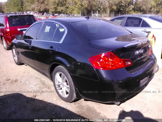 JN1CV6AR6AM252394 - 2010 INFINITI G37 BLACK photo 3