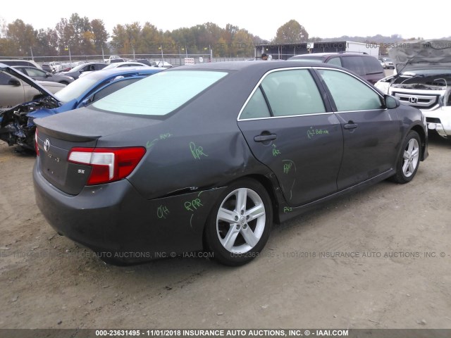 4T1BF1FK4CU088484 - 2012 TOYOTA CAMRY SE/LE/XLE GRAY photo 4