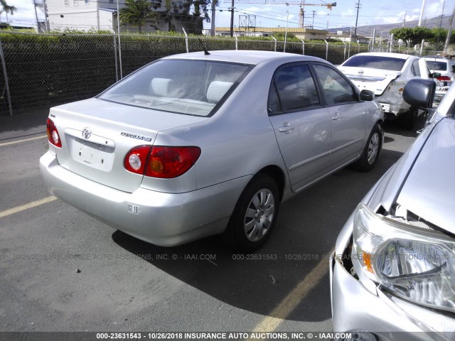 1NXBR38E84Z273455 - 2004 TOYOTA COROLLA CE/LE/S SILVER photo 4