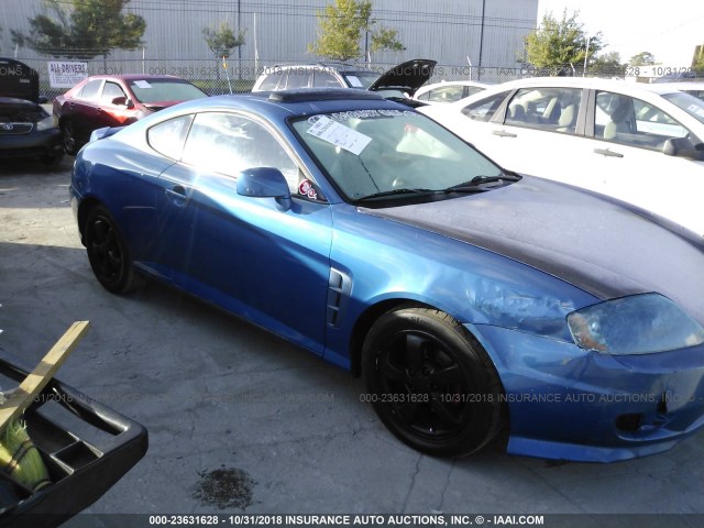 KMHHM65D45U161839 - 2005 HYUNDAI TIBURON BLUE photo 1